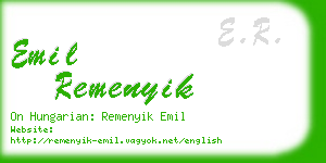 emil remenyik business card